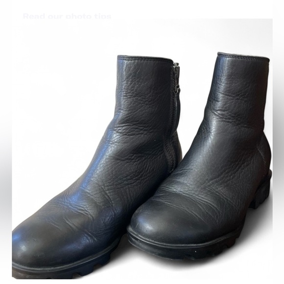 Sorel Black Leather Boots Size 7.5 ✨BEAUTIFUL CONDITION✨ - Picture 1 of 7